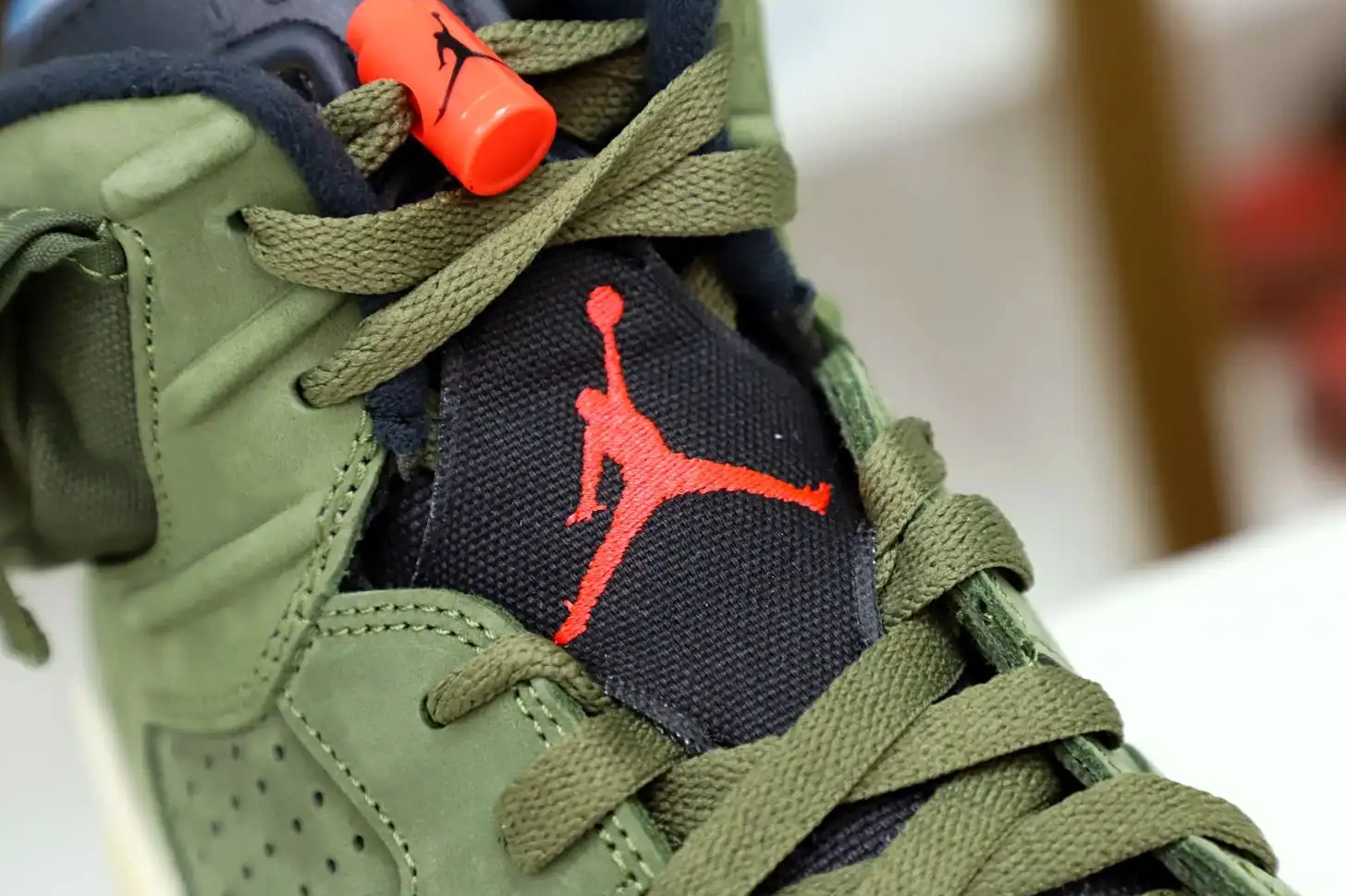 Kimikick TRAVIS RETRO JORDAN AIR X 6 SCOTT 'OLIVE' 0422